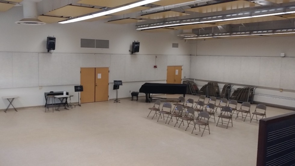 interior photo of Fulton Rehearsal Hall